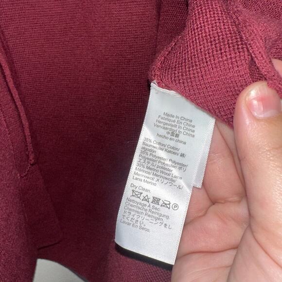 J.Crew Cecile Relaxed Sweater Blazer Pockets Burgundy Red/Maroon Size XS - Picture 4 of 5